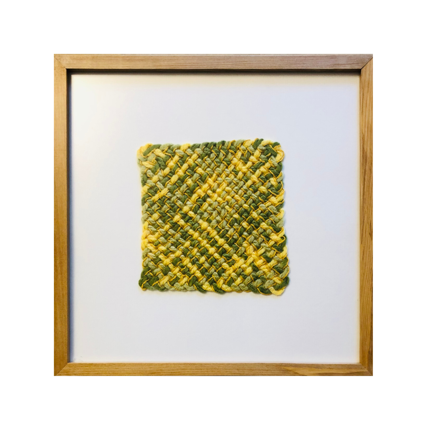 Cuadro Telar Enmarcado en Madera Mañio 31 x 31 cm-3