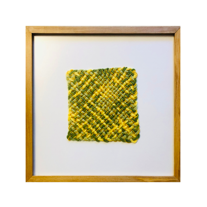 Cuadro Telar Enmarcado en Madera Mañio 31 x 31 cm-6