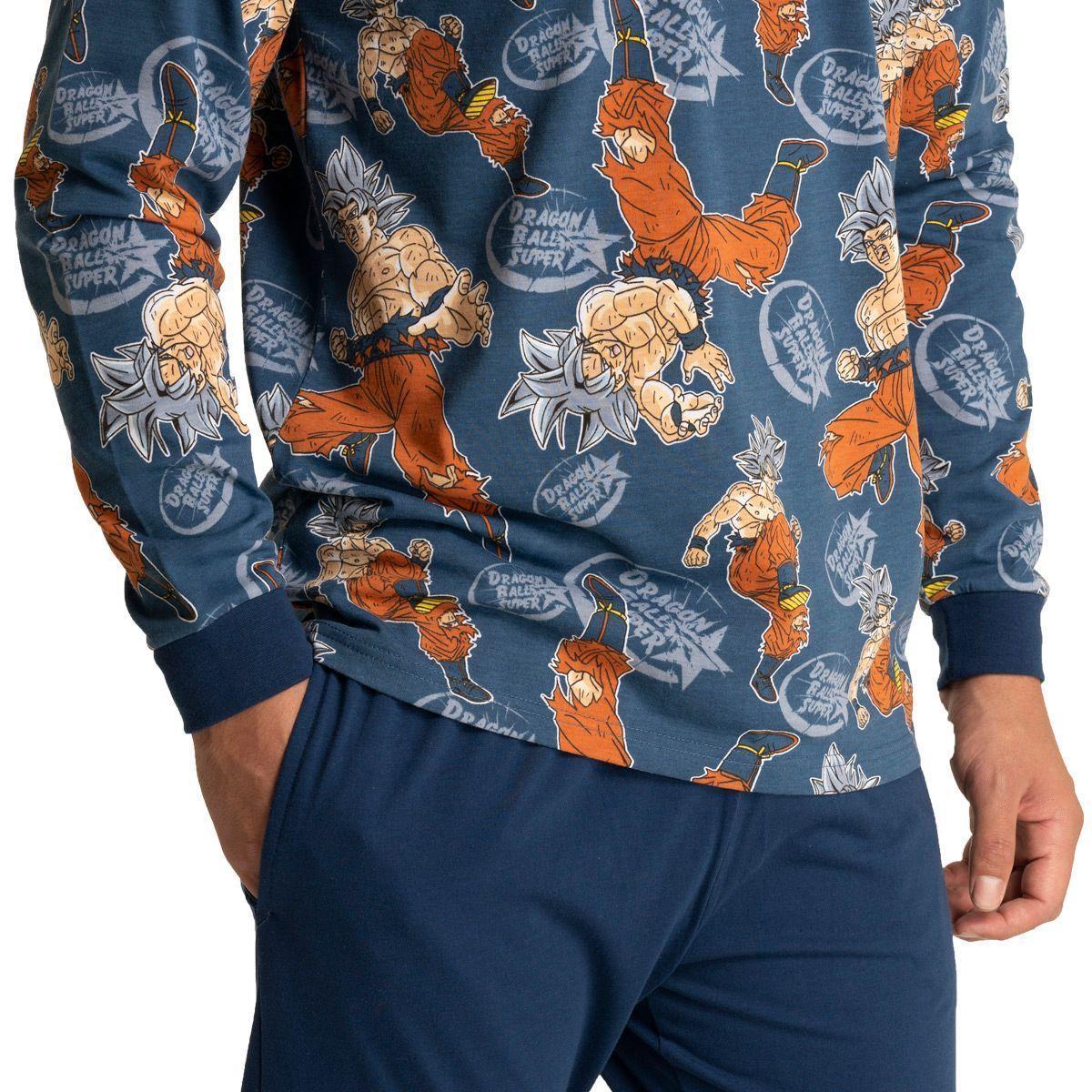 Pijama Algodón Hombre Invierno Dragon Ball Super Goku C1 Top-2