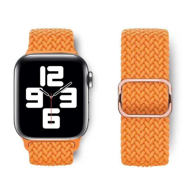 Correa Trenzada Compatible Iwatch Apple Watch Naranja 42-44-45MM-3