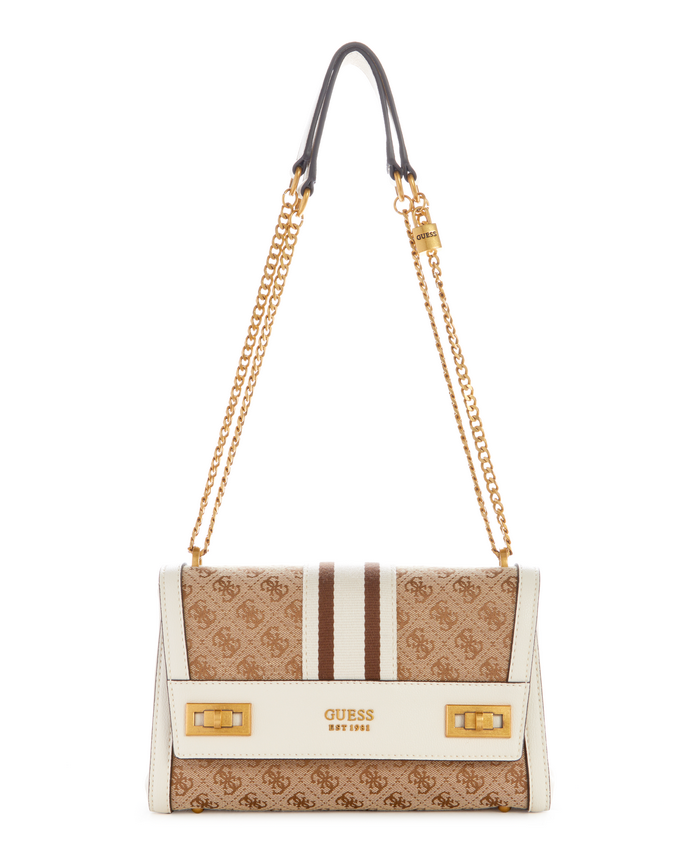 Cartera Guess Katey Flap Shoulder Bag Lls Blanco-0