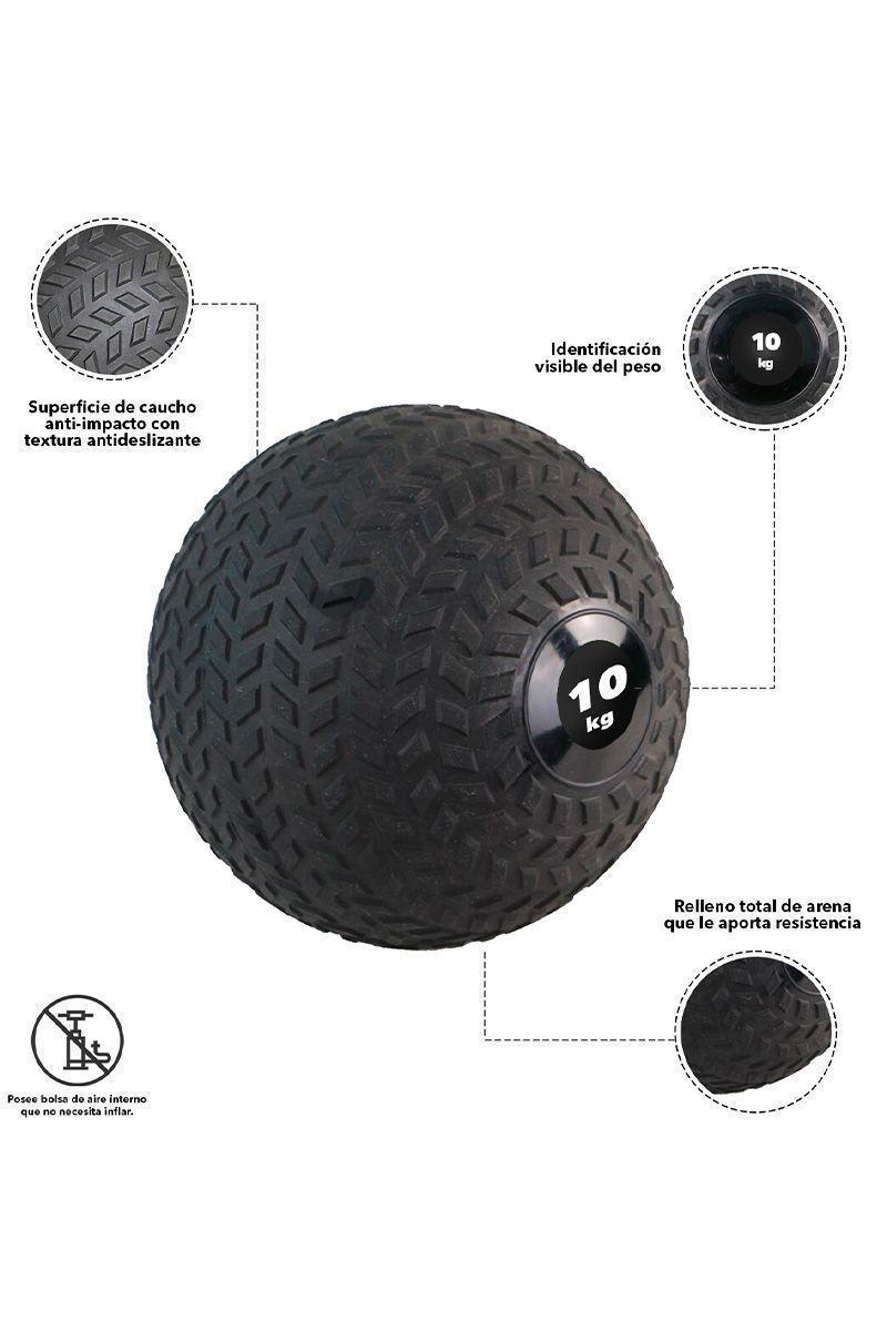 Slam Ball Pro Tire Medicinal 10 Kg Negro-3
