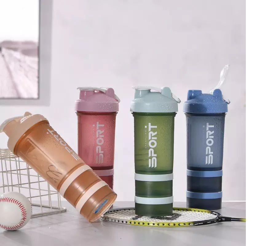 Botella Agua Sport 500ml Batido Gym Proteina Jugos Shaker-2
