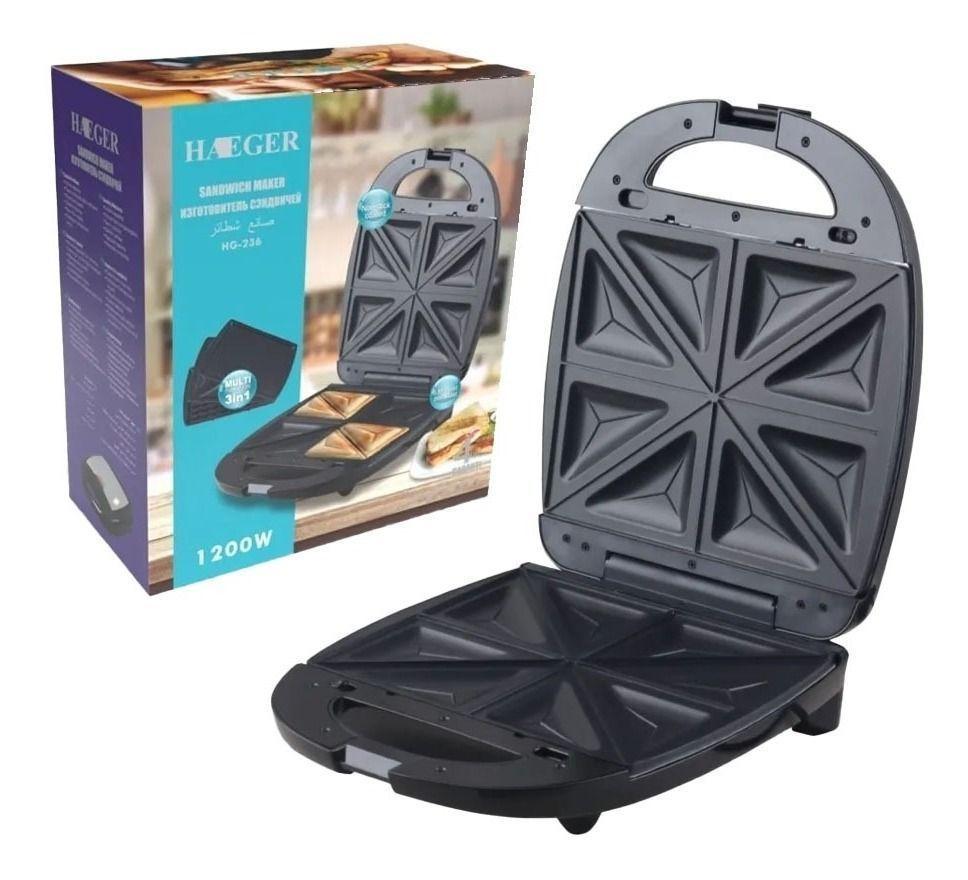 Maquina Wafflera Grill Tostador De Panes 3 En 1-0