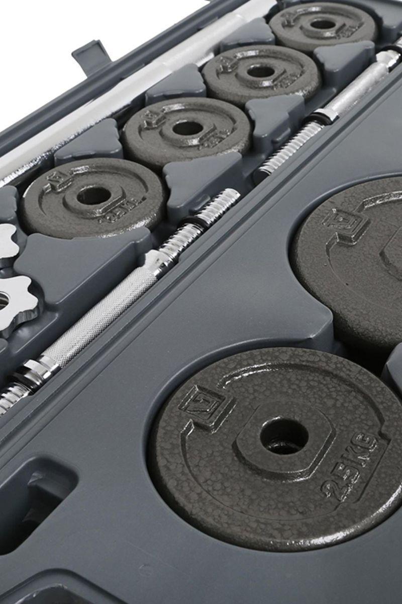 Set 30 KG Barra Armable + Discos Metal-1