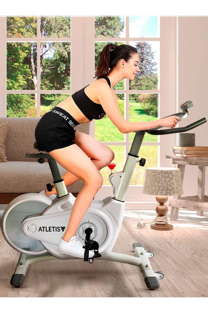 Bicicleta Spinning Fitness Volante 6 Kg Blanco-1