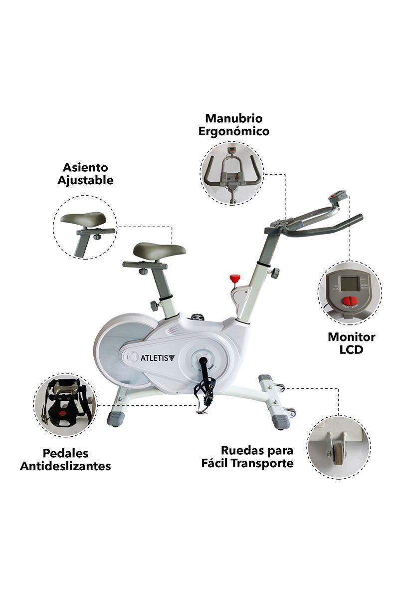 Bicicleta Spinning Fitness Volante 6 Kg Blanco-3