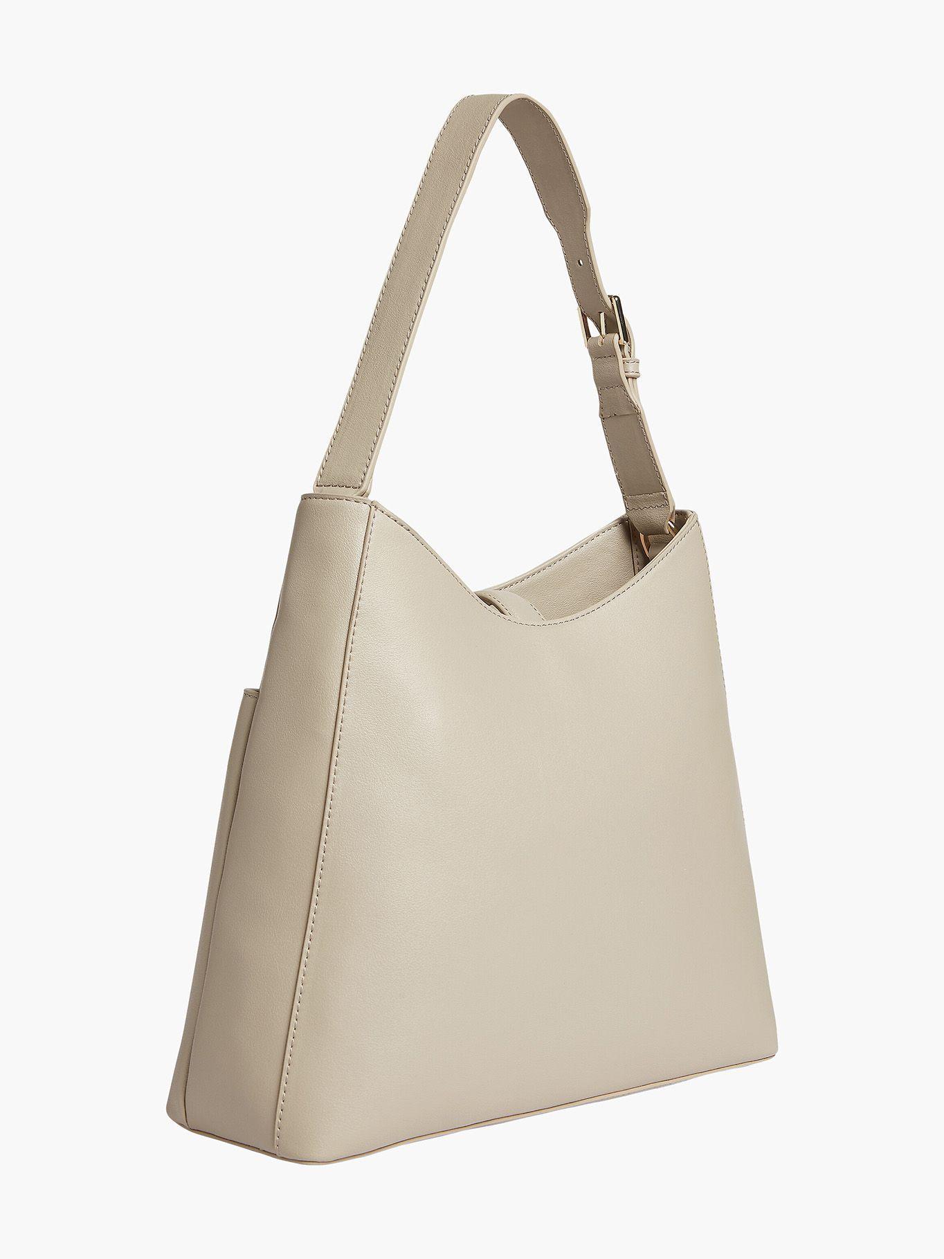 Cartera Re-Lock Hobo Md Crema Calvin Klein-1