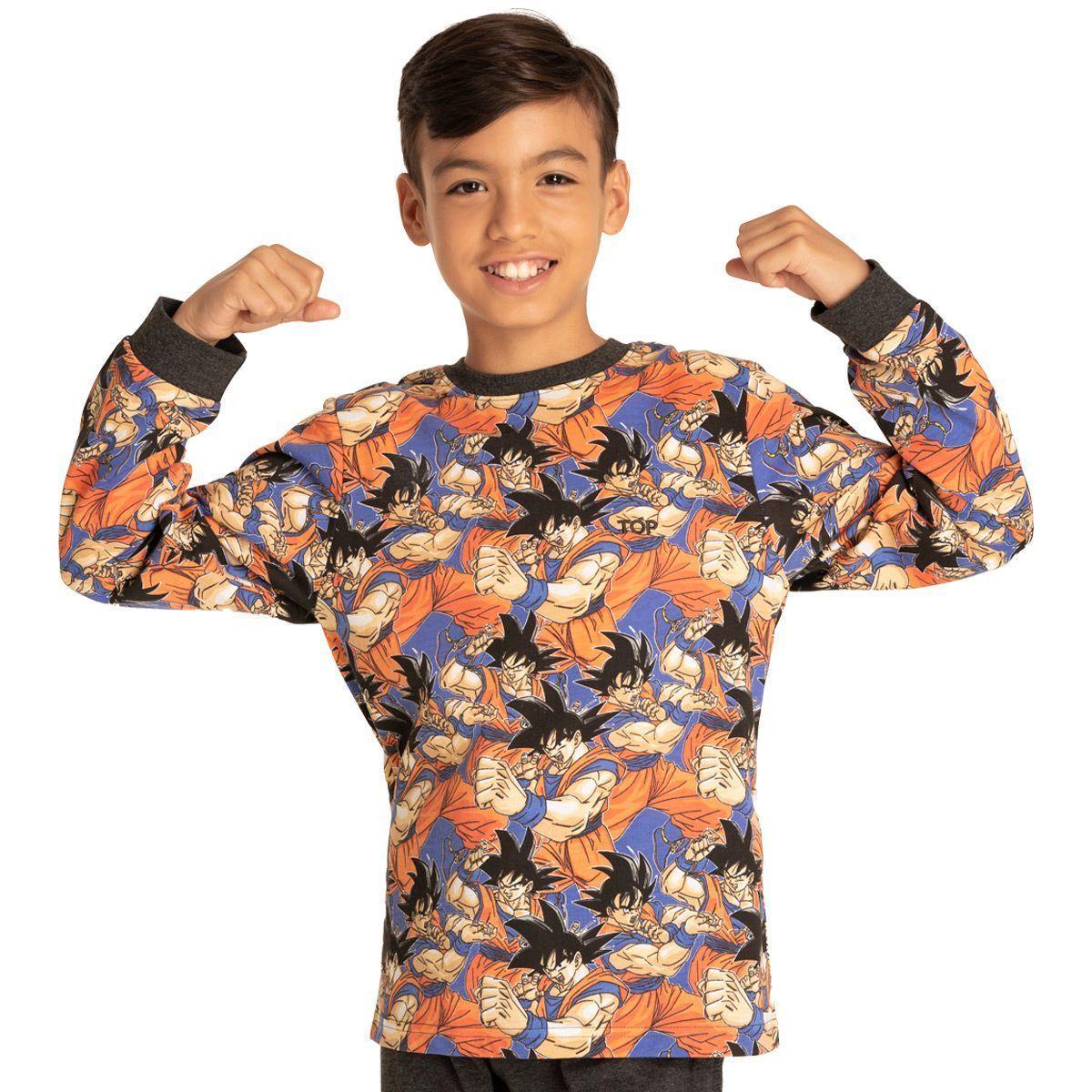 Pijama Niño Invierno Dragon Ball Z Goku C1 Top-2