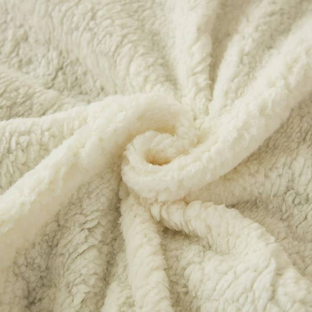 Manta polar con sherpa termica gris-3