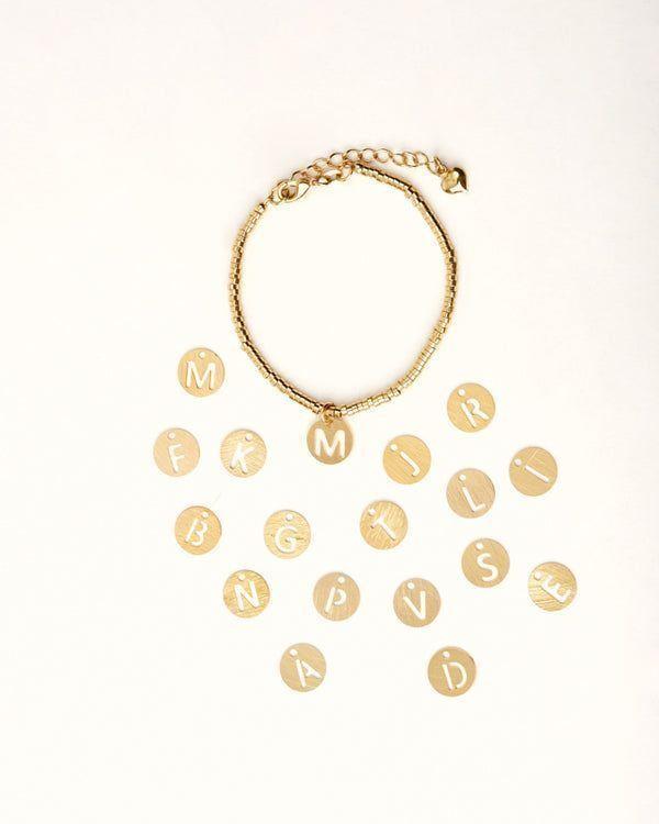 PULSERA ORO  MUJER INICIAL F CALA - CANTARINA-0