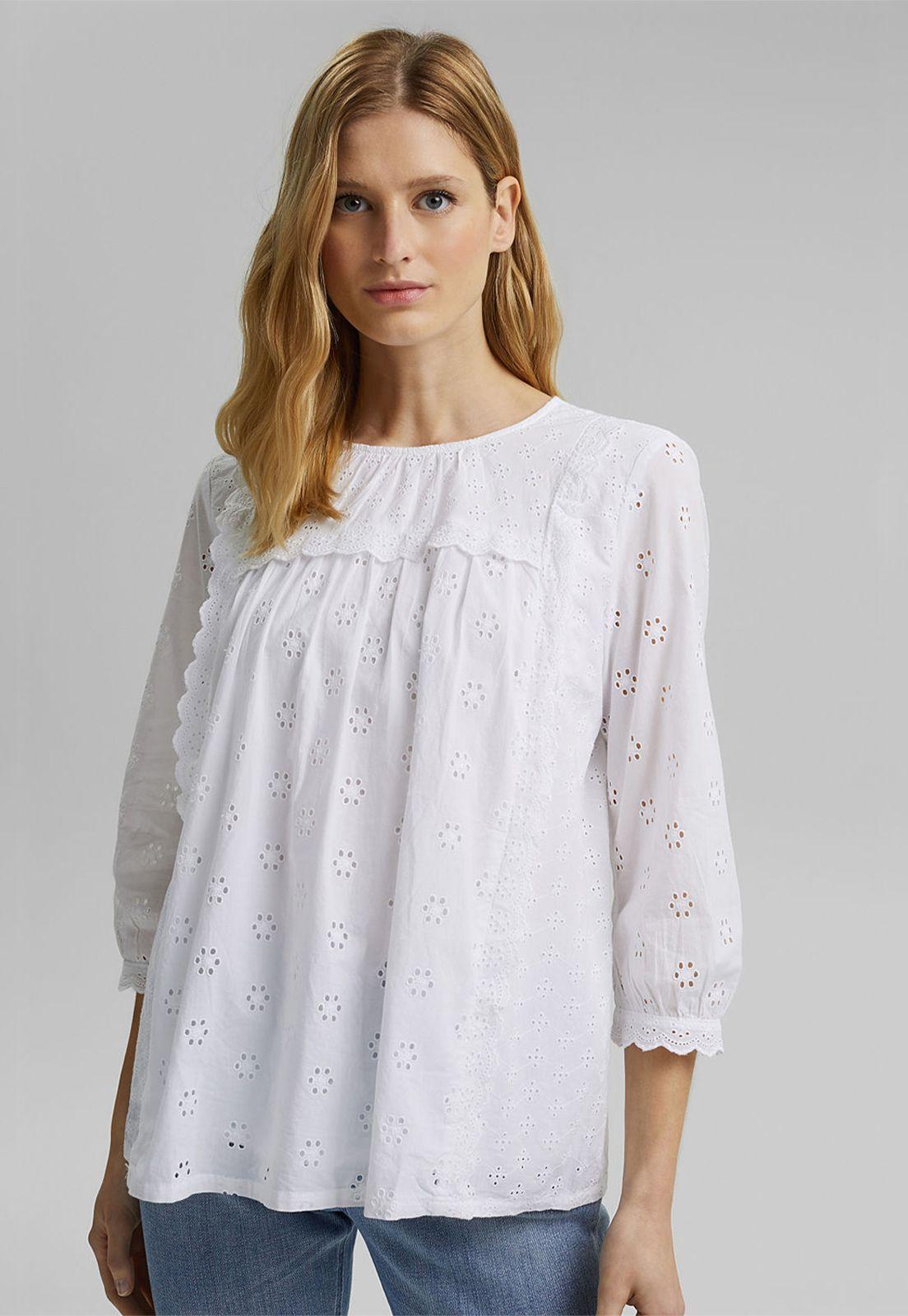 Blusa Mujer Manga Larga Con Bordado Esprit-0