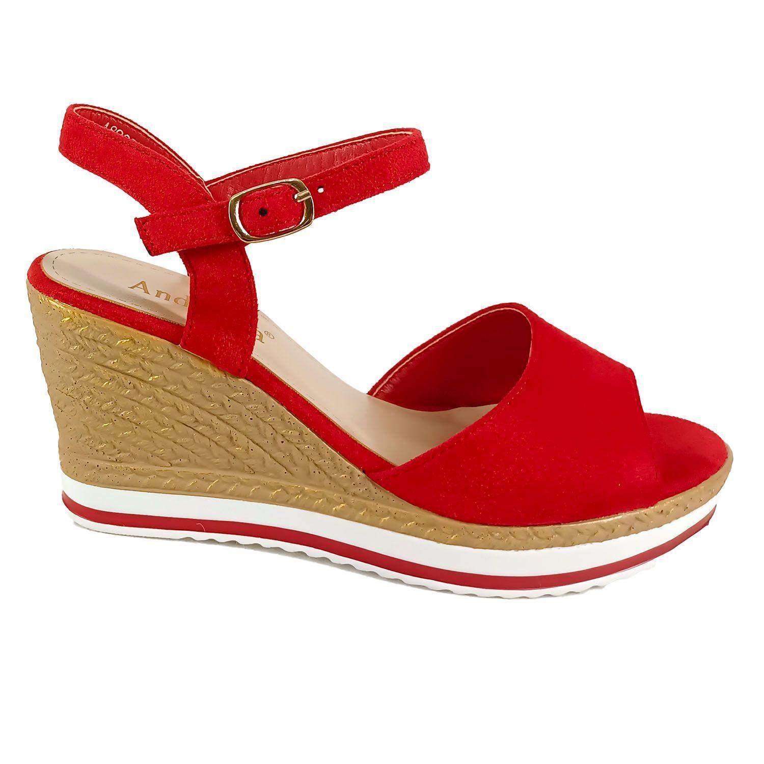 Sandalias de Mujer 830 Rojo-0