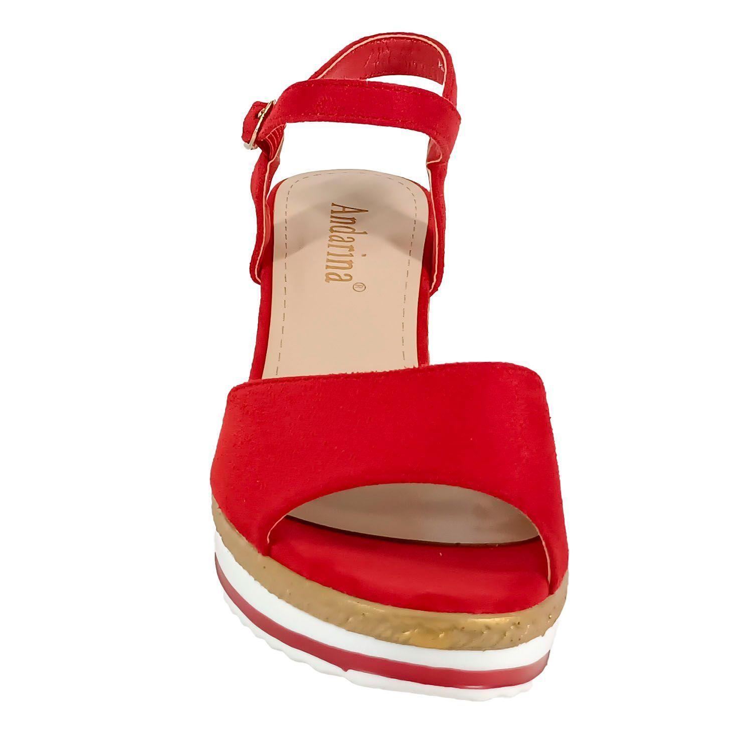 Sandalias de Mujer 830 Rojo-2