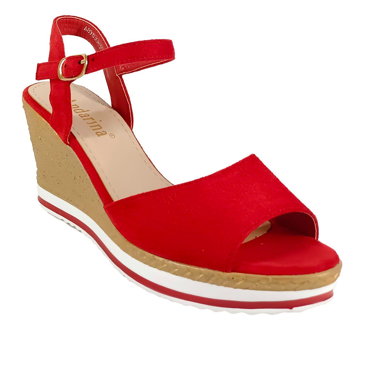 Sandalias de Mujer 830 Rojo-1