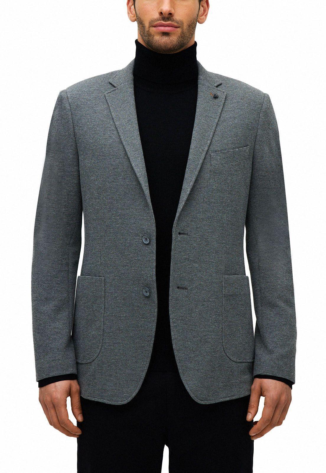 Chaqueta Casual Knit Gris Melange-0