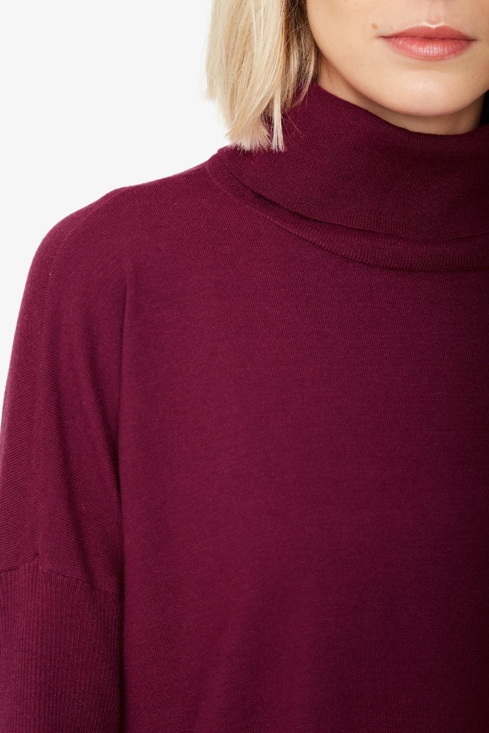 Chaleco Manuela largo uva-5