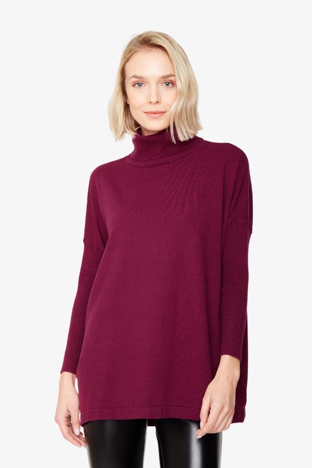 Chaleco Manuela largo uva-0