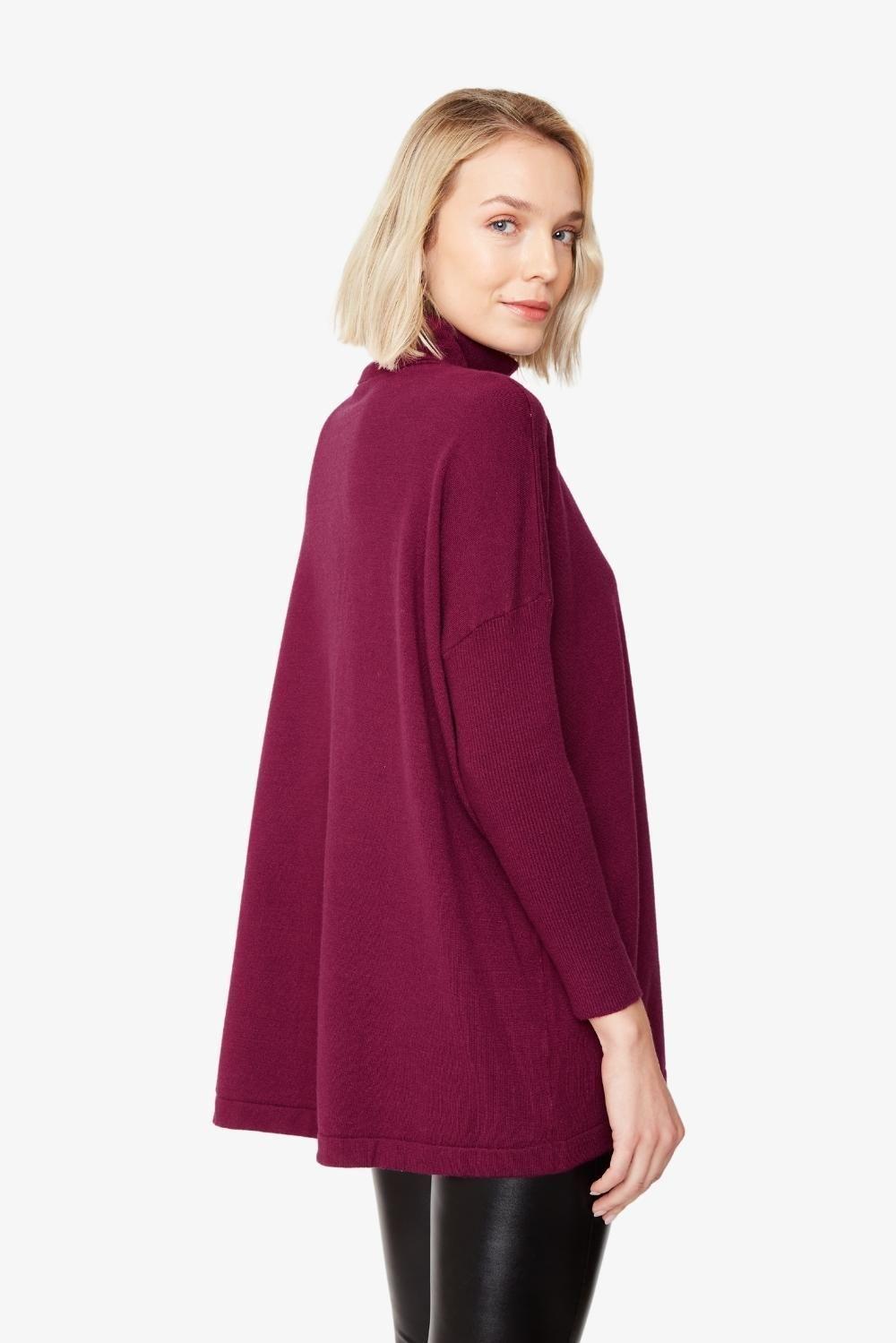 Chaleco Manuela largo uva-2