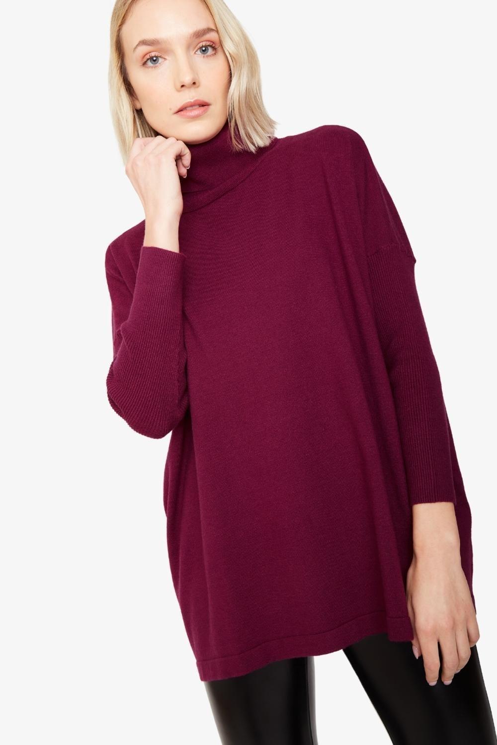 Chaleco Manuela largo uva-4