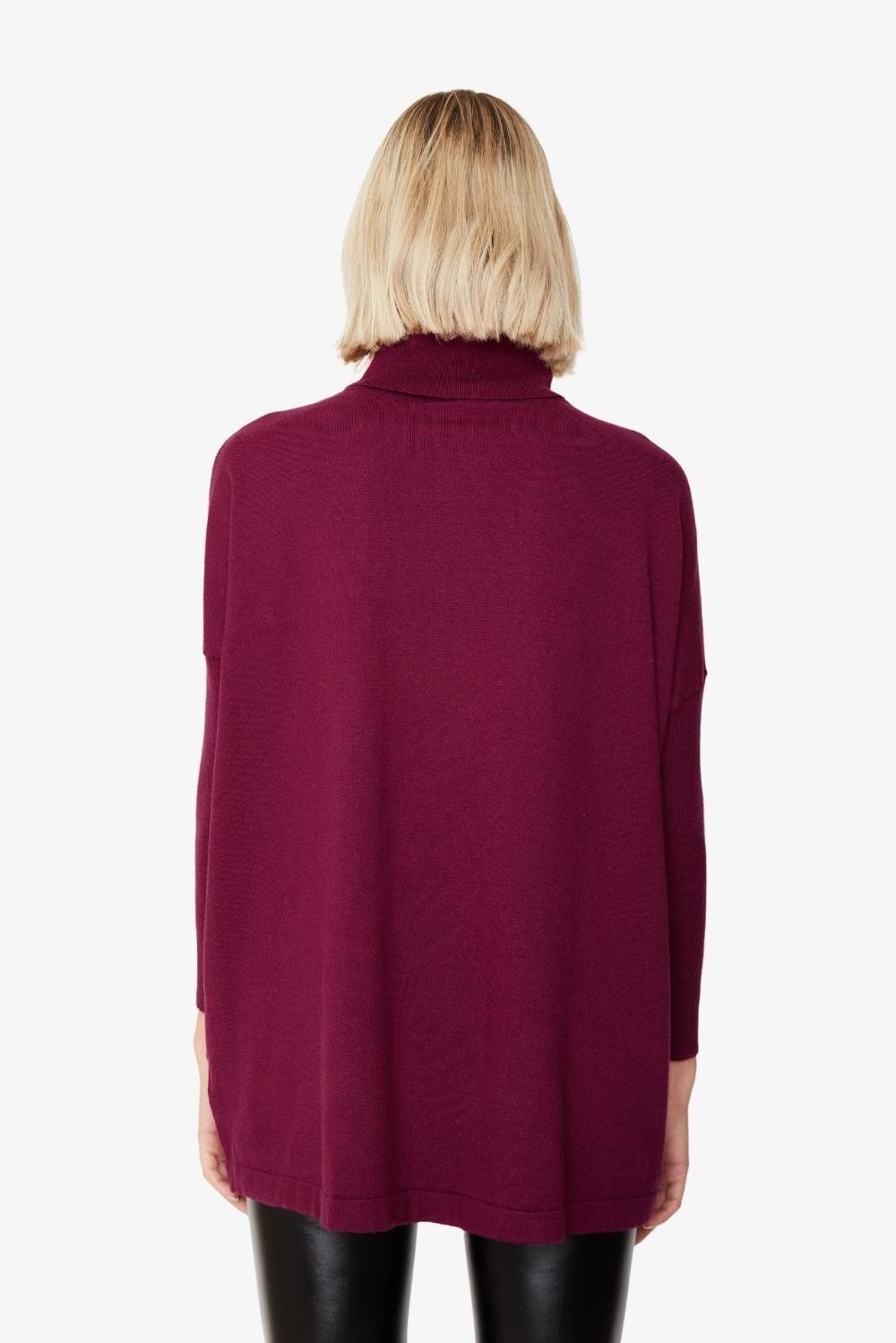 Chaleco Manuela largo uva-3