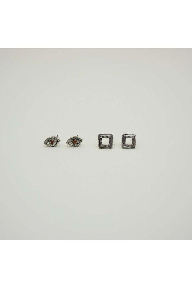 Aros Set Morroco Plateados i-D-0