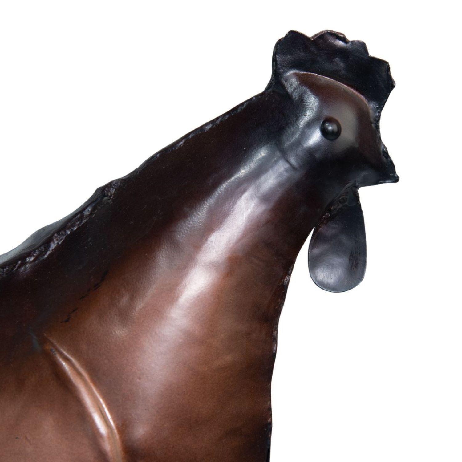 Gallo Bronce Decorativo De Metal 65 x 55 cm-3