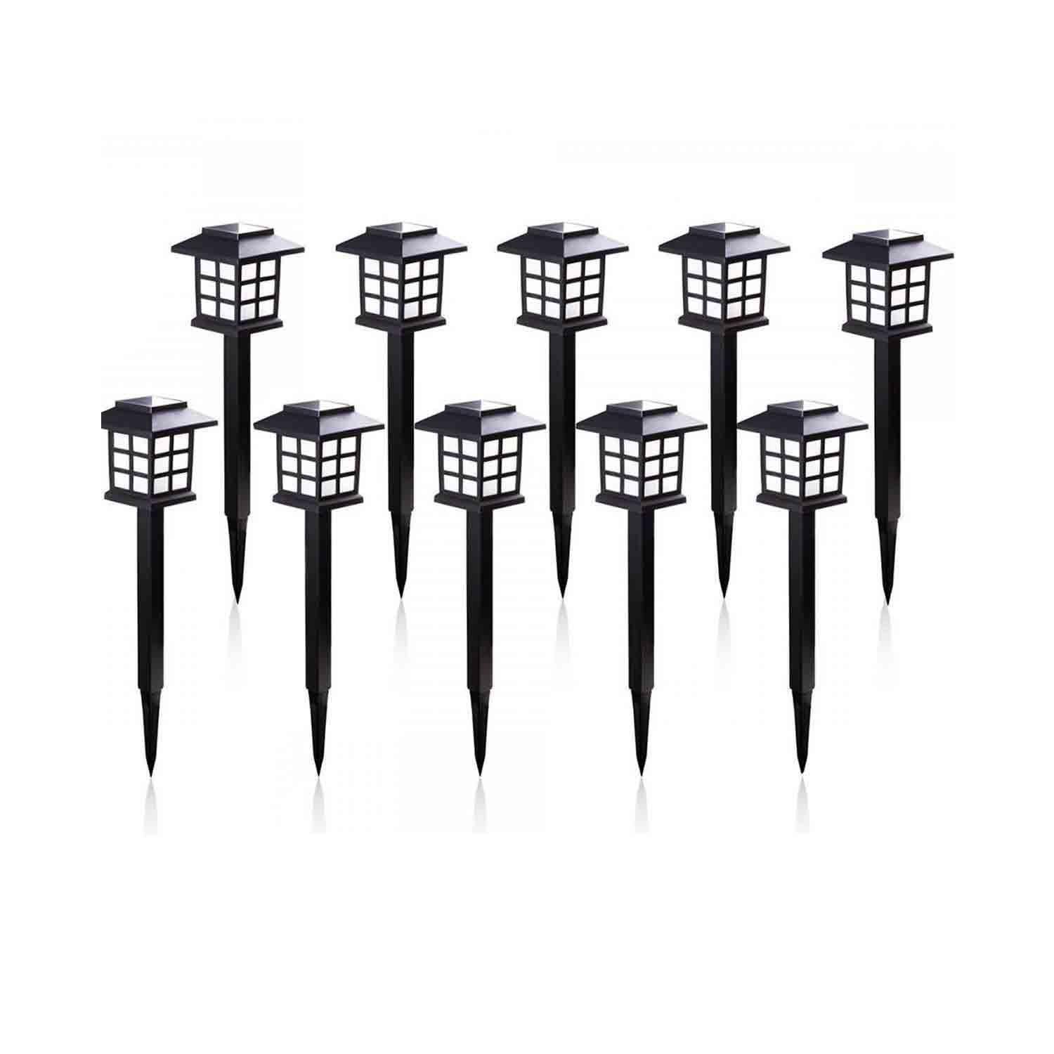 PACK 10 FAROL ESTACA CARGA SOLAR ESPECIAL JARDÍN-0