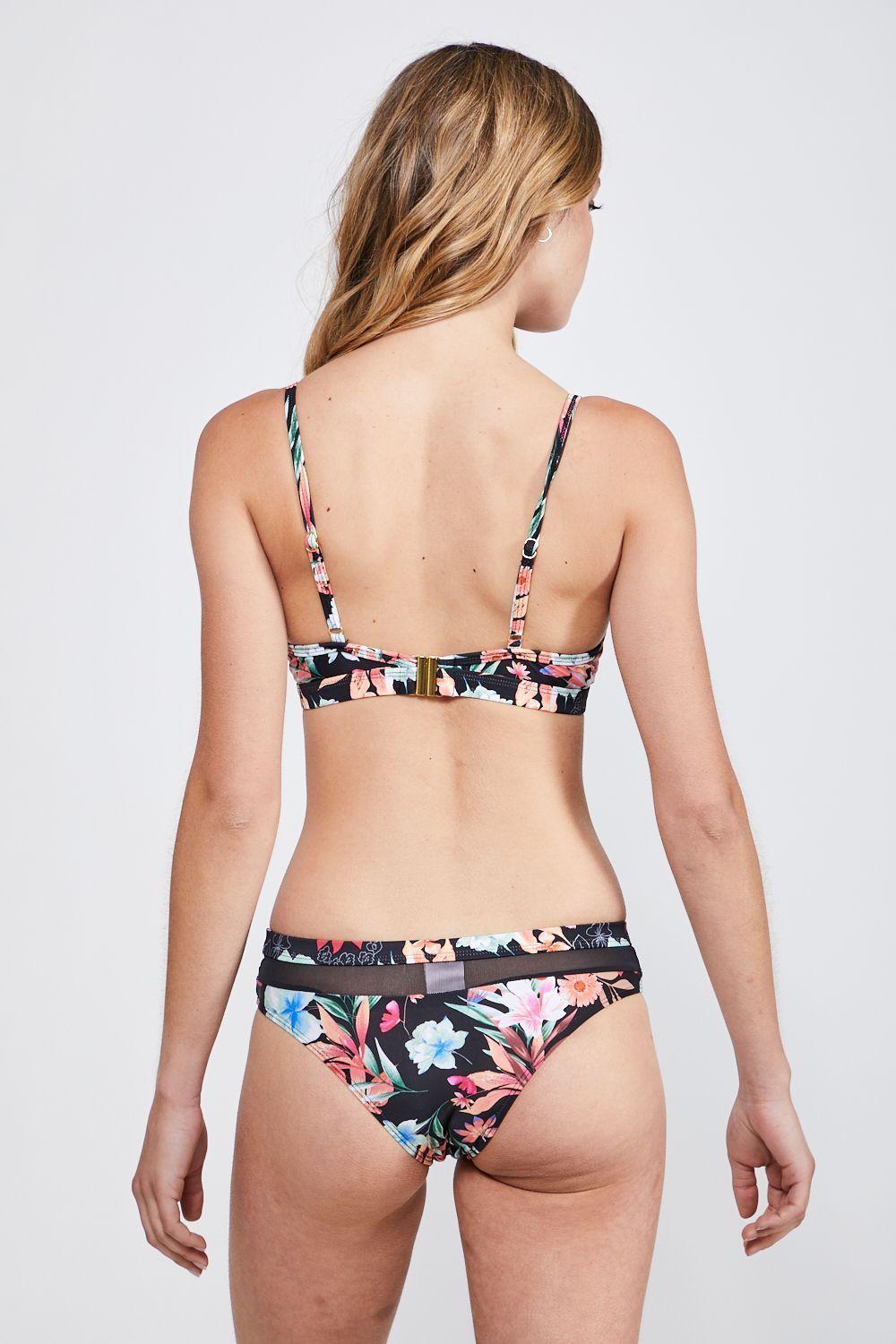 BIKINI CON MALLA FLOREADO  NEGRO SIOUX-1