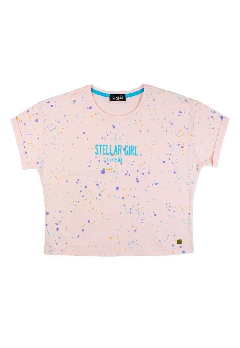 Polera Teens Niña M/C Estampado Game Scape Like It-0