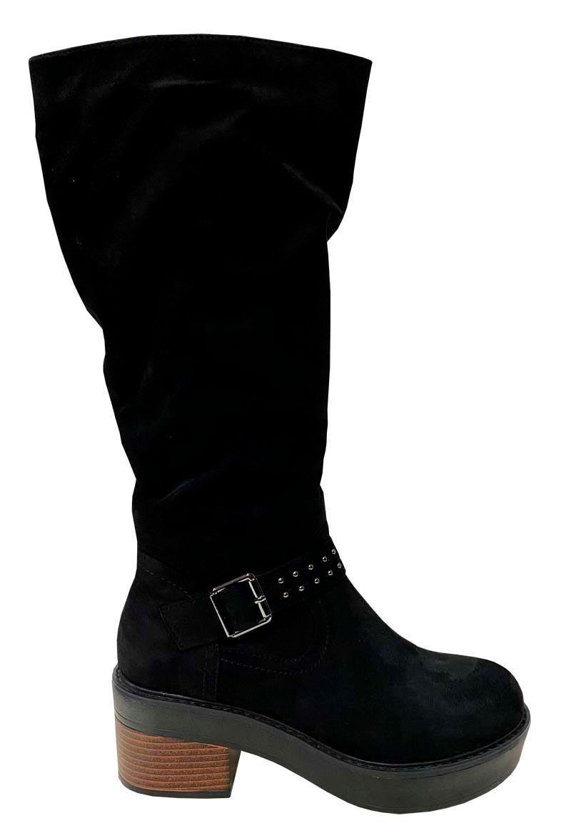 Botín Gamuza Ecológica ZAW97 Negro -0