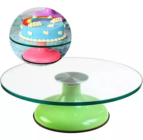 Base Giratoria Tortas Plato Giratorio Base Vidrio 30cm -2