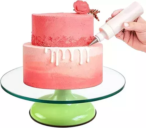 Base Giratoria Tortas Plato Giratorio Base Vidrio 30cm -0
