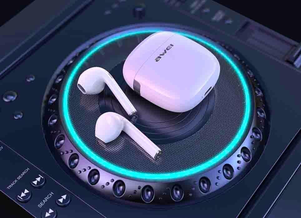 Audífonos Bluetooth T28 Blanco, Estuche de Carga -5