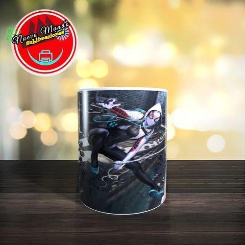 Taza Blanca De Spider-woman (gwen Stacy)-0