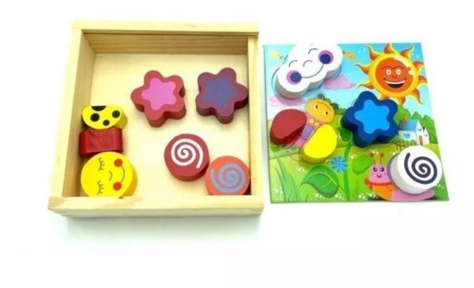 Caja De Encaje Didáctica Juguete Madera Para Niños-3
