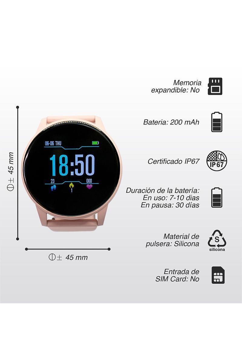 Reloj Inteligente Smartwatch ZN169 Rosa-2