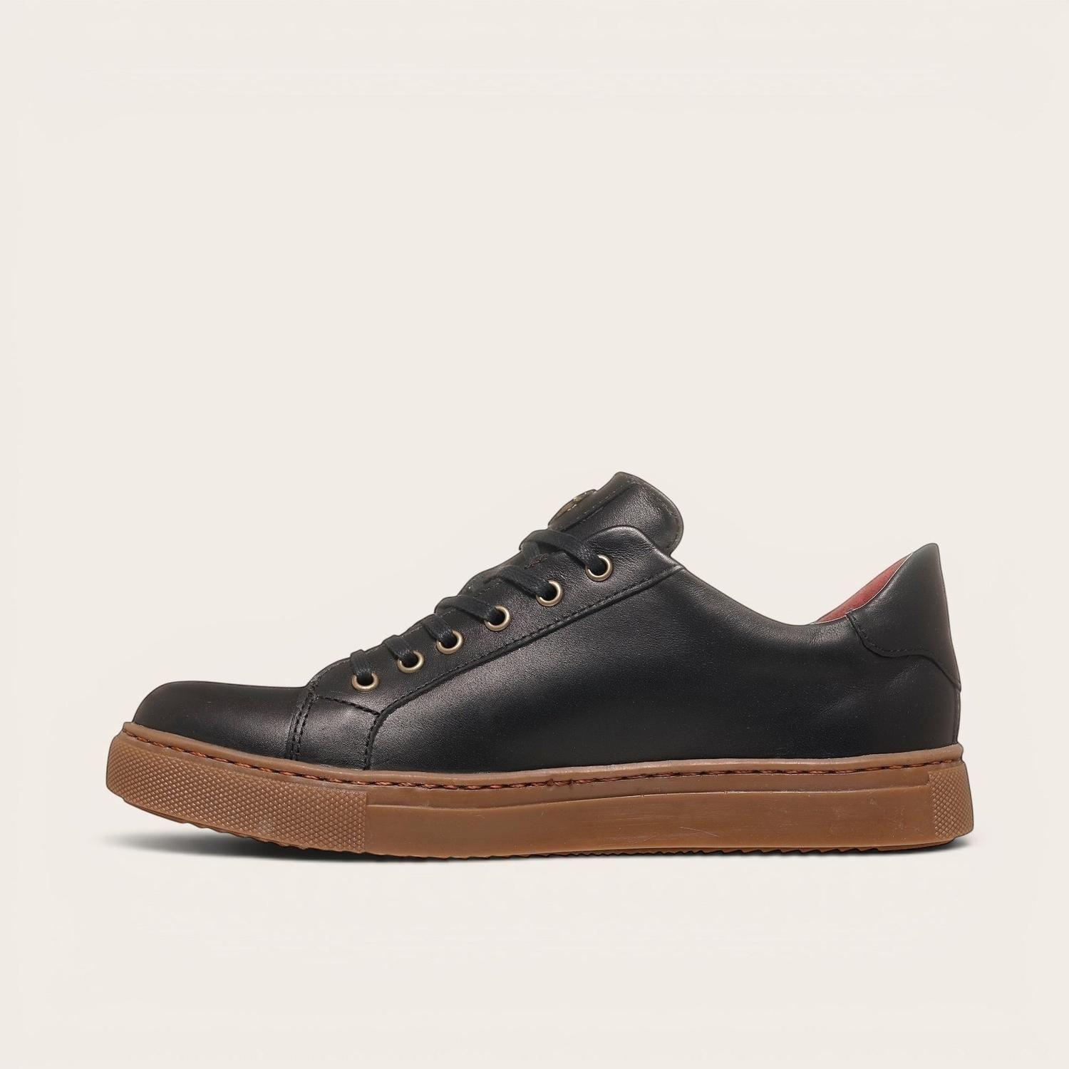 Zapatilla de Cuero Original Tronador OLKI - Negro/Cristal-3