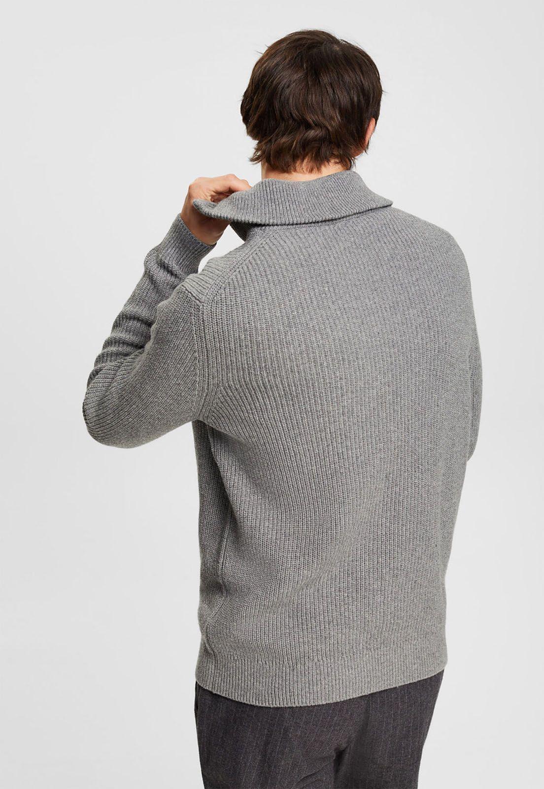 Sweater Grueso Con Media Cremallera Hombre Esprit-1