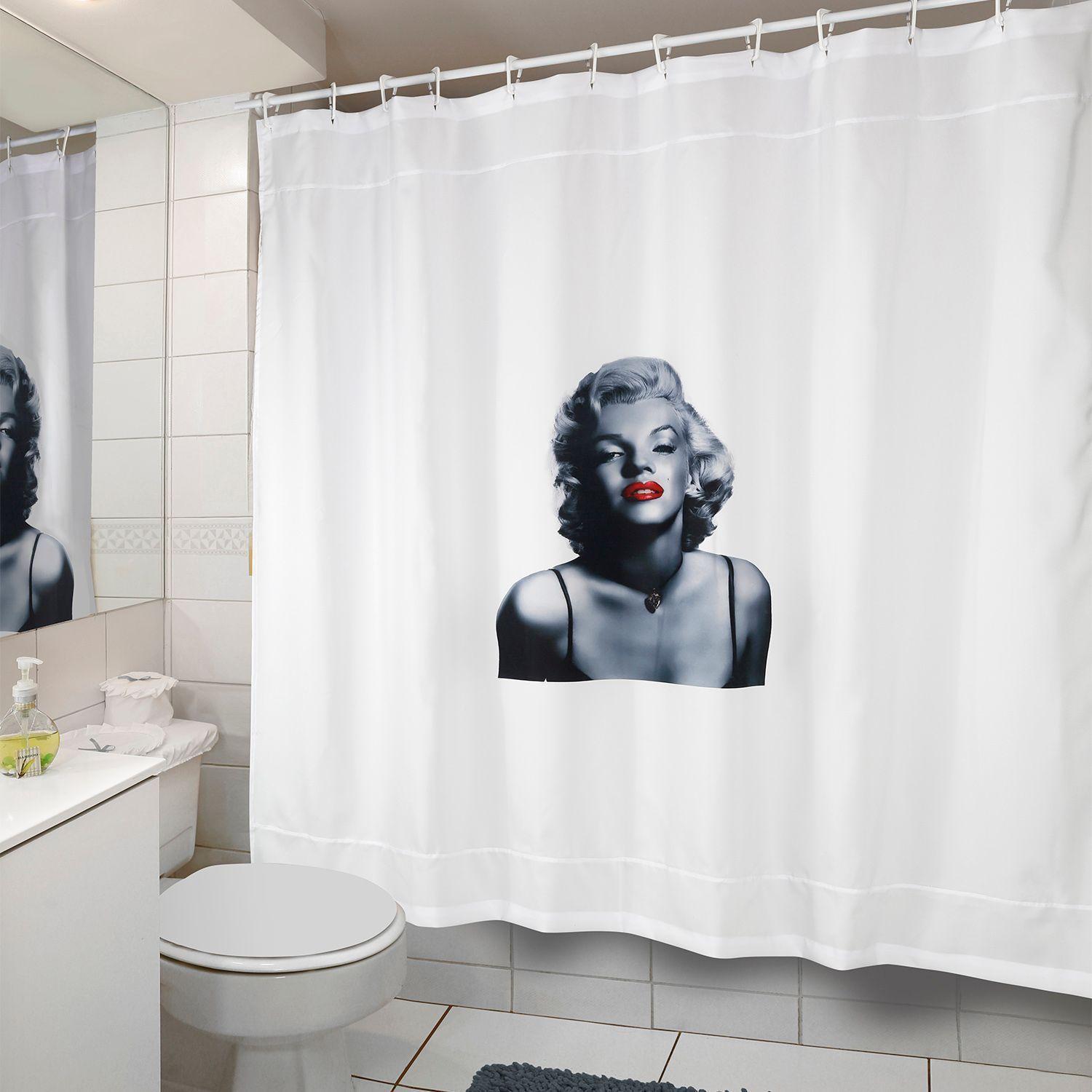 Cortina para Baño Estampada Marilyn con Forro-2