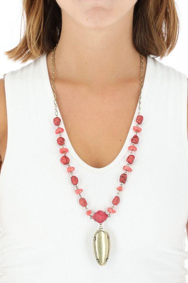 Collar Piedras Dorado Humana-1