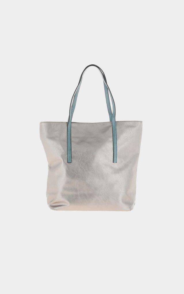 Cartera Hombro River Plateada Humana-1