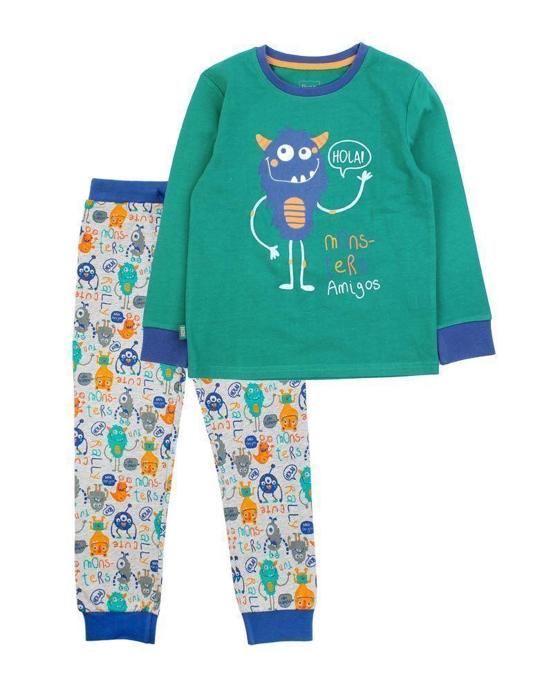 Pijama Kids Niño Algodón Monster Ficcus-0
