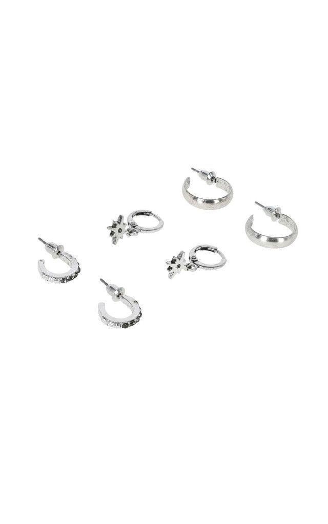 Set Aros Petra Plateados Humana-0