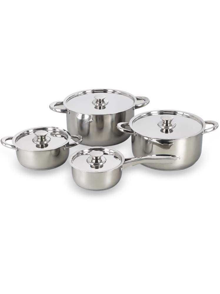 Juego Ollas Acero Inoxidable 8 Piezas Cocina 460-8ss-0