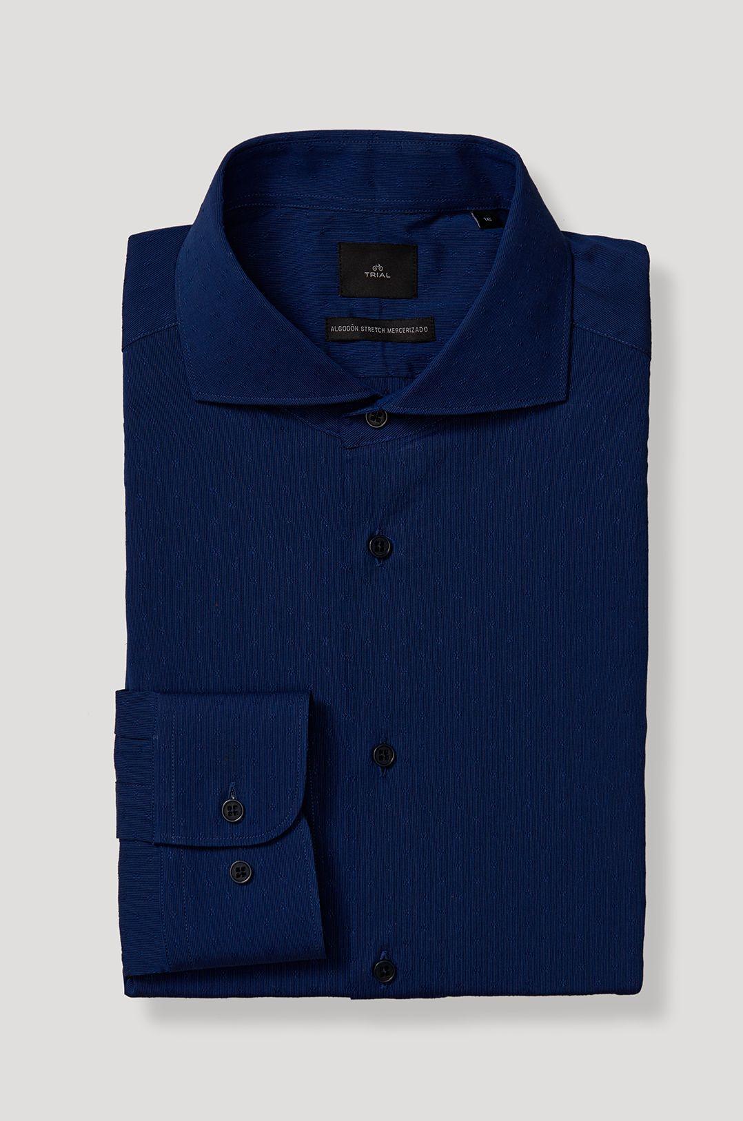 Camisa Dynamic Cuello Cut Away Azul-1