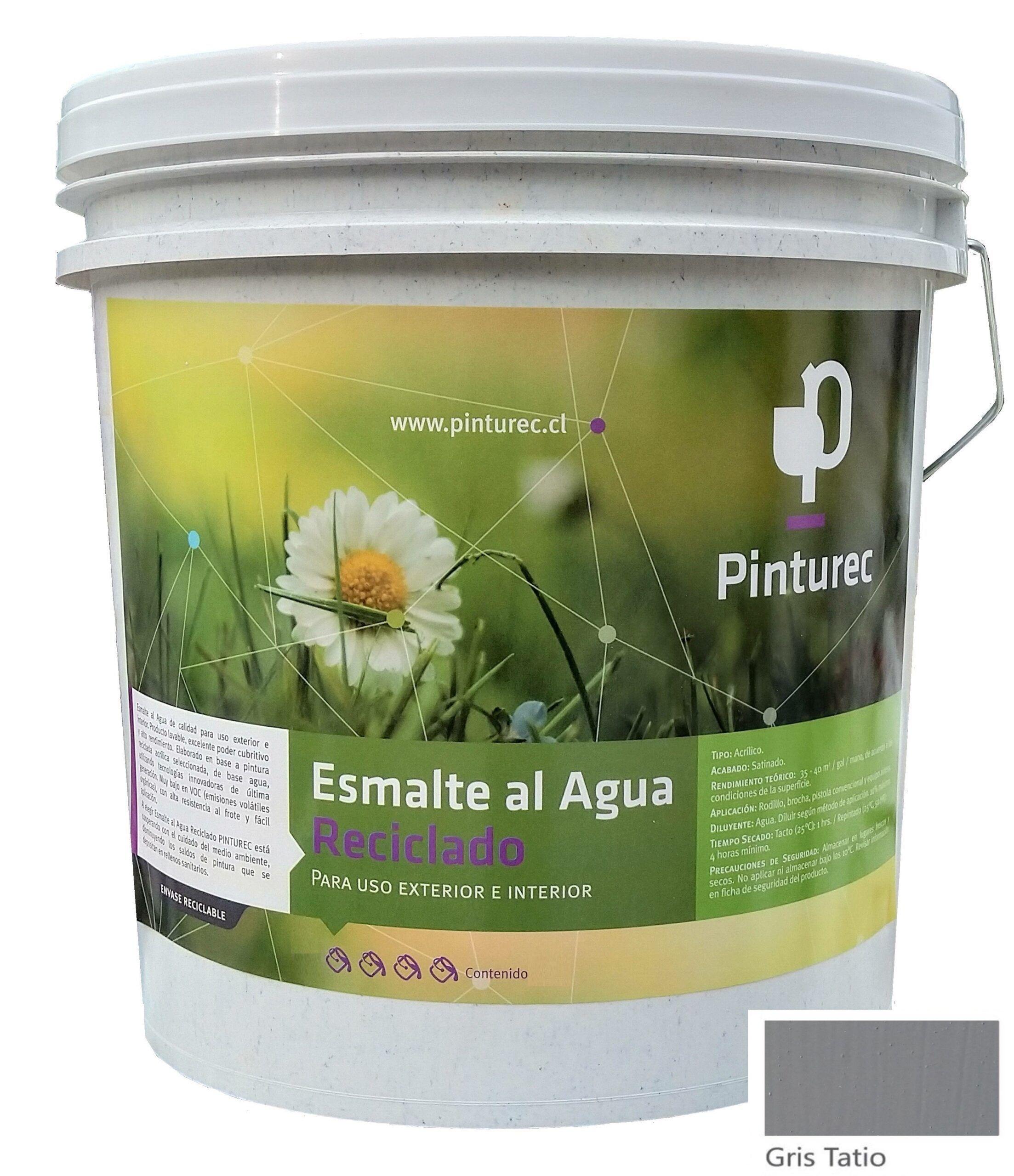 Esmalte al Agua Pinturec Satinado Gris Tatio 4G-0