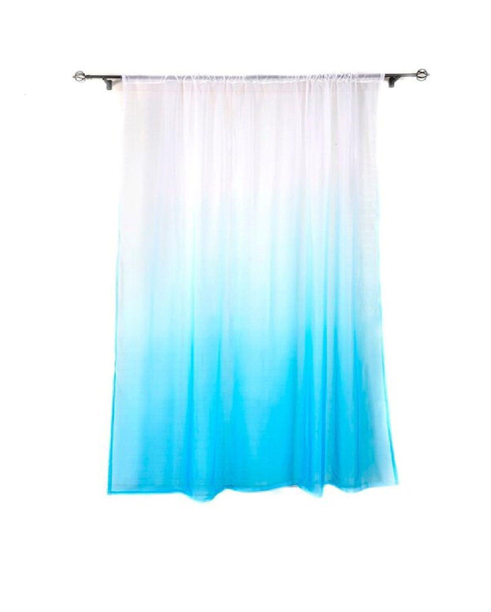 set 2 cortinas tipo visillo degrade Azul-0