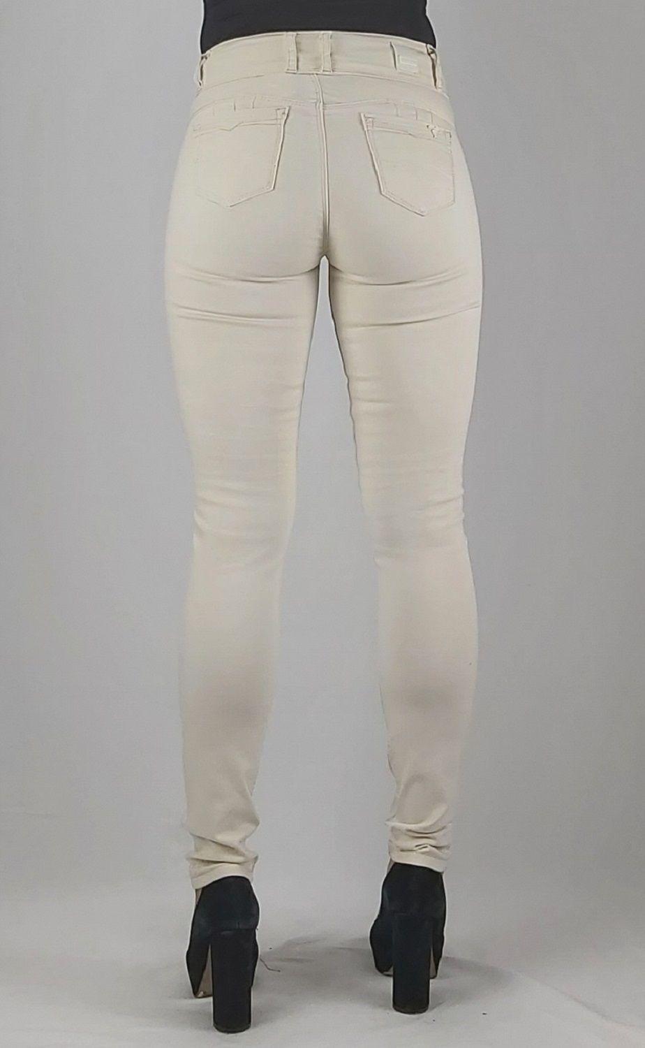 Pantalon gab tiro alto pitillo beige-2