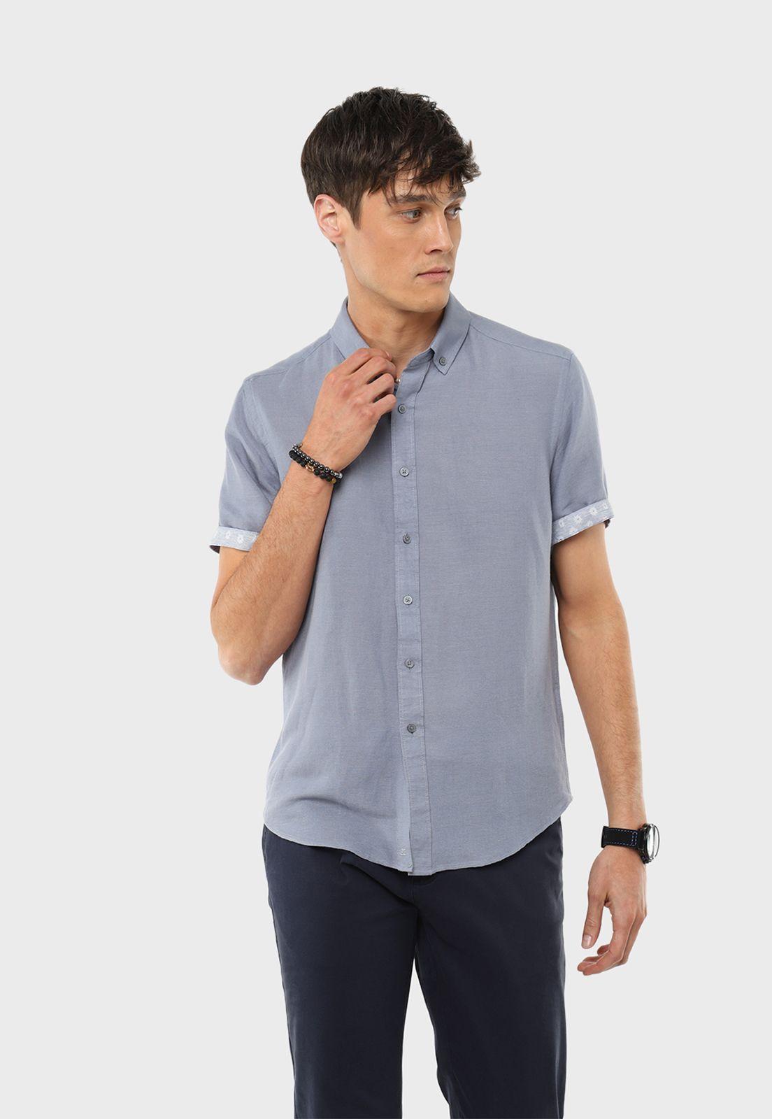 Camisa Manga Corta Print Flores Guy Laroche-0